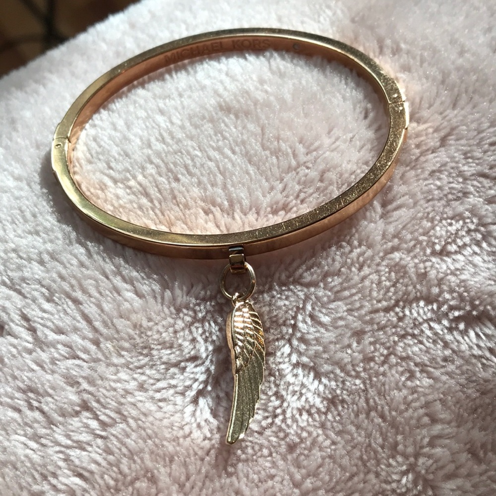Michael Kors bracelet with added angel charm